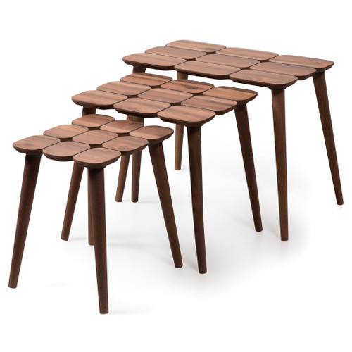 Dainty Walnut Nesting Table| Zin Home