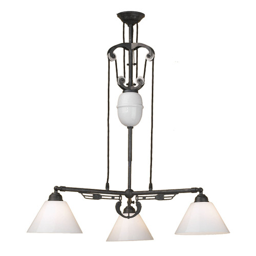 Craftsman 3-Light in Black Iron