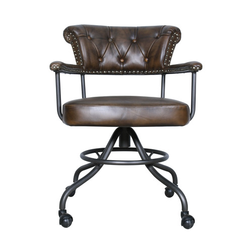 Essex Chesterfield 24" Office Chair in Antique Whiskey