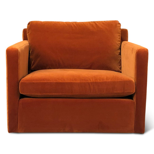 Gianna Accent Chair in Dune Velvet Fabric