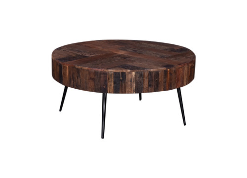 Jaipur 38" Round Coffee Table in Reclaimed Wood