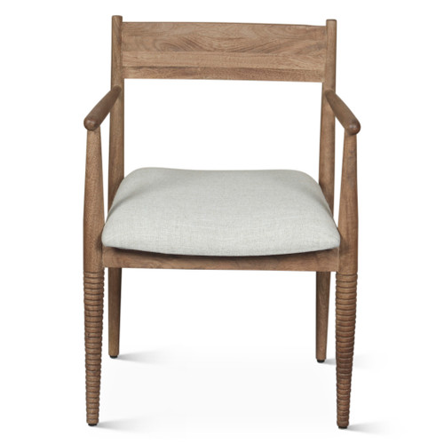 Bijou 22" Upholstered Dining Chair in Natural Brown