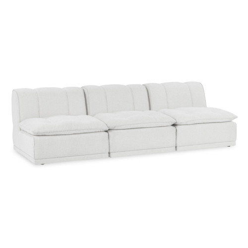 Haven White Upholstered Modular Sofa