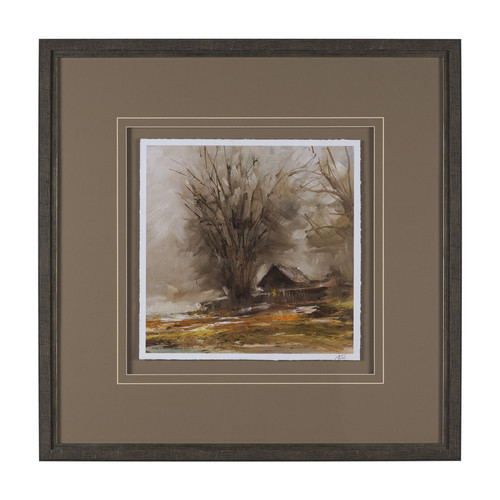 Autumn in the Village II by Mercana Studio Textured Framed Artwork Matted under Glass