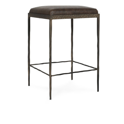 Bose Cocoa Brown Leather Counter Stool