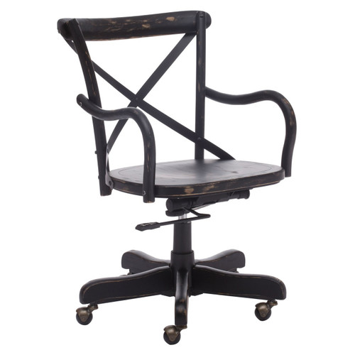 Union Square Antique Black Office Chair