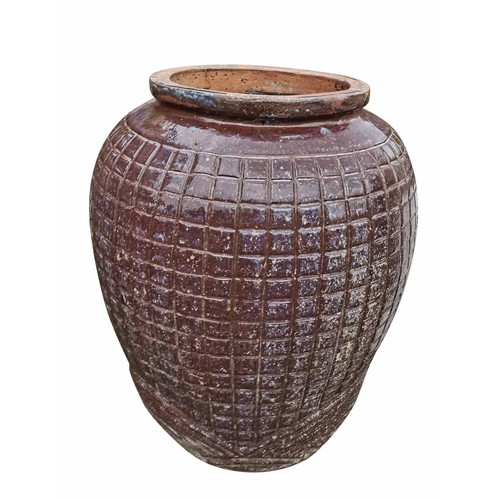Large Glazed Handmade Pot 20"