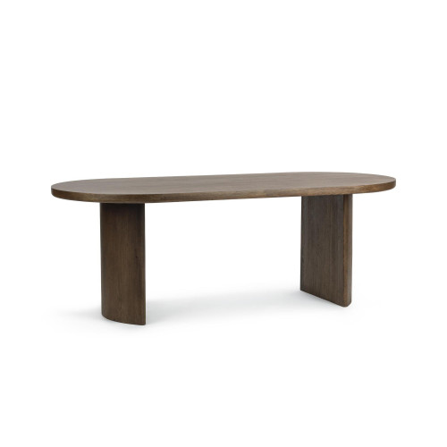 Estelle Soft Cocoa Oval Dining Table 84"
