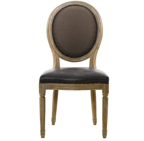 FRENCH VINTAGE LOUIS GLOVE ROUND SIDE CHAIR