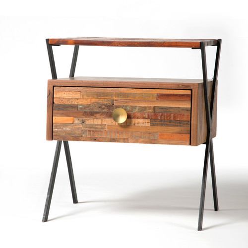 Zoe Mixed Reclaimed Wood Side Table