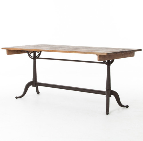 Reclaimed Pine and Cast Iron Dining Table Reclaimed Pine and Cast Iron Dining Table