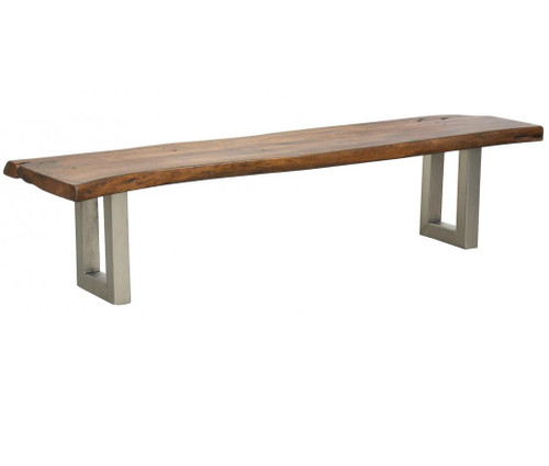 Montana Solid Wood Metal Leg Bench