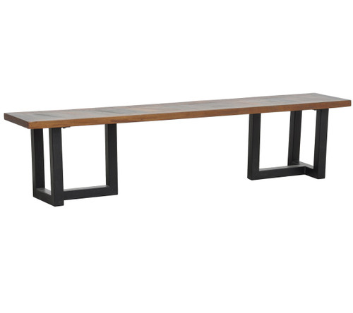 Loft Geometric Metal Base Dining Bench