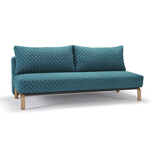 Sly Coz Full Size convertible sofa sleeper with oak legs