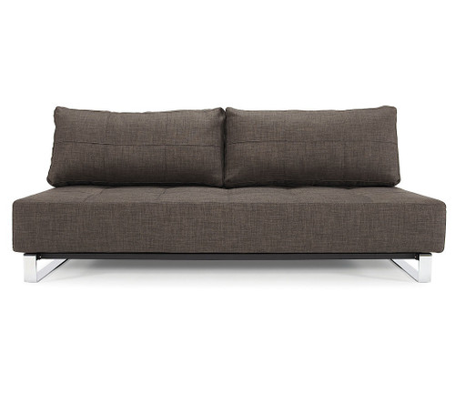 Supremax Deluxe Excess Full Size convertible sofa in Brown Upholstery