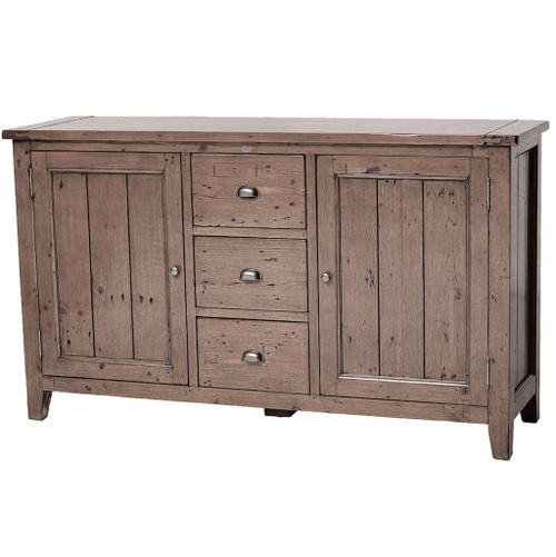 Irish Coastal Reclaimed Wood Buffet Sideboard with 2 Doors and 3 Drawers