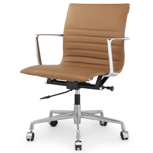 Brown Italian Leather M346 Modern Office Chairs