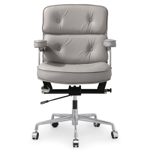 Grey Italian Leather M340 Executive Office Chair | Zin Home