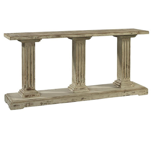 Deauville French Column Rustic Solid Wood Console Table