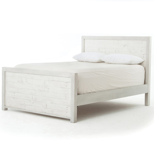Caminito White Reclaimed Wood Queen Platform Bed