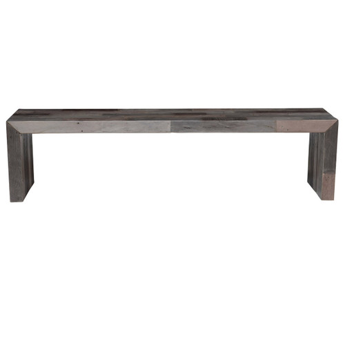 Angora Storm Reclaimed Wood Dining Bench 71"