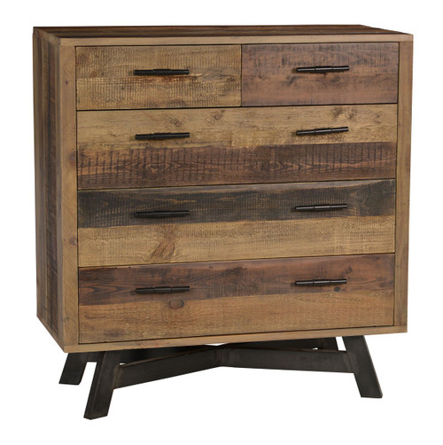 Farmhouse 5 Drawer Reclaimed Wood Dresser | Zin Home