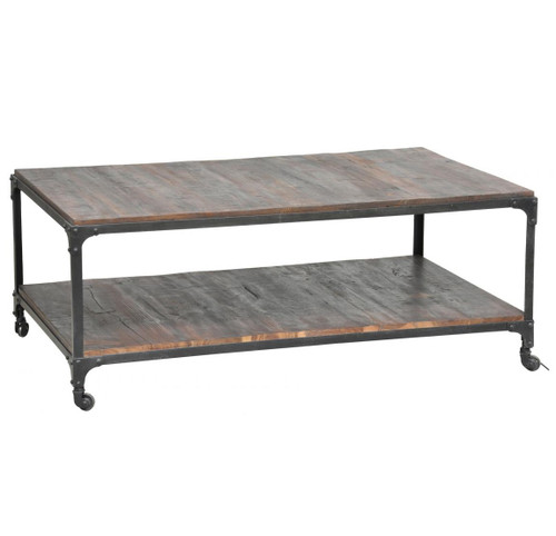 Flynn Wood and Iron Coffee Table