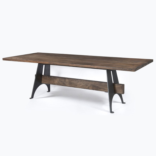 Industrial Mango Wood + Metal Dining Table