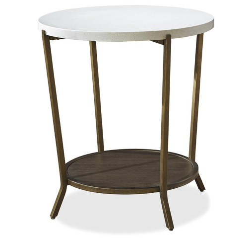 Playlist Stone Top Round End Table