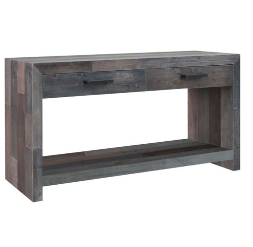 Angora Storm Reclaimed Wood 2 Drawer Console Table