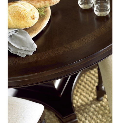 Proximity Cherry Wood Extending Round Dining Table 54" Zin Home