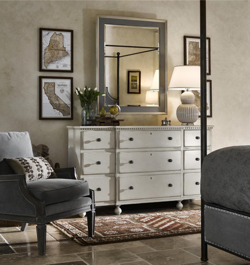 Sojourn French Country White Bedroom Wall Mirror Zin Home