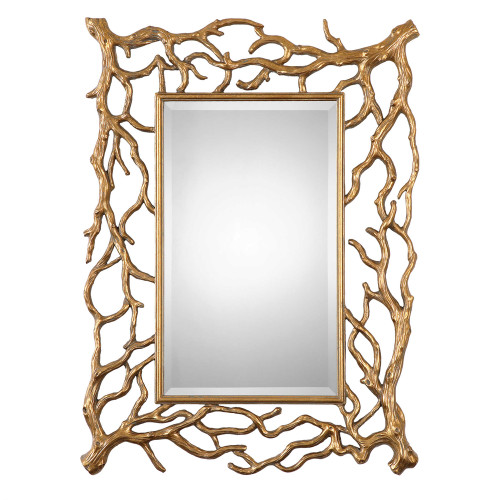 Uttermost Sequoia Gold Tree Branch Mirror