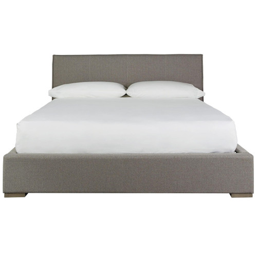 Connery Modern Gray Fabric Upholstered Queen Platform Bed