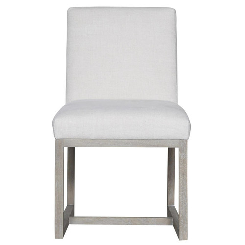 Carter Belgian Linen Upholstered Modern Dining Chair