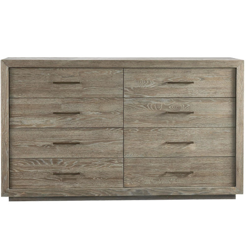 Maison Wooden 8 Drawers Double Dresser with Mirror