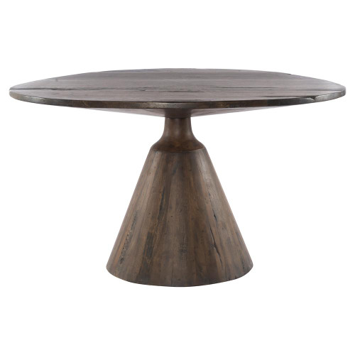 Bronx Salvaged Wood Round Pedestal Dining Table 54"