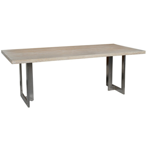 Uptown Whitewashed Solid Wood Dining Table 84"
