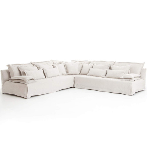 Esquire Bellevue's Linen Upholstered Corner Sectional Sofa