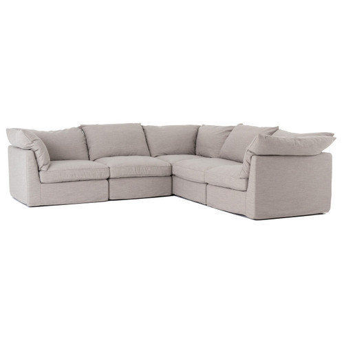 Paul Coastal Neutral L-Shaped Modular Corner Sectional Sofa