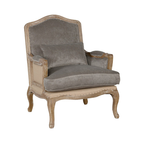Deconstructed French Bergere Velvet Chair