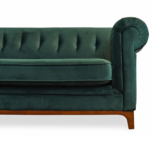 Emerson Emerald Green Velvet Chesterfield Sofa 90" | Zin Home