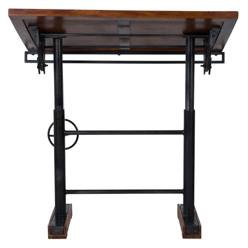 Steampunk Industrial Crank Adjustable Standing Desk 46 Zin Home