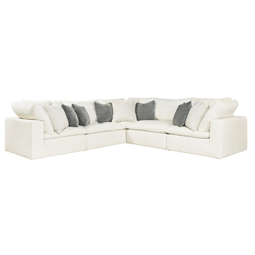 Palmer Coastal Beige 5-Pc Corner Sectional Sofa