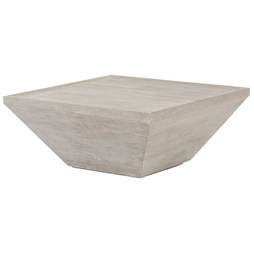 Delwin Grey Teak Square Outdoor Coffee Table 36"