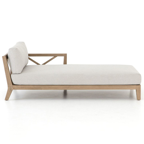 Huntington Natural Teak Right Arm Outdoor Chaise | Zin Home - Fourhands