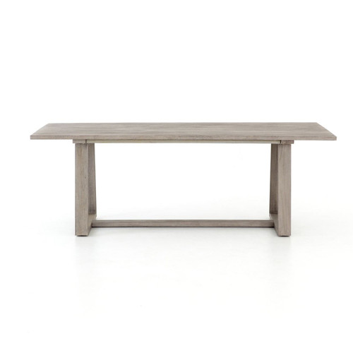 Atherton Grey Teak Outdoor Dining Table 87" Zin Home Fourhands