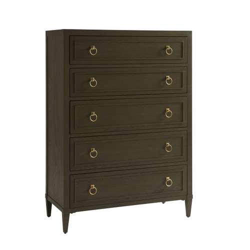 Soliloquy Wooden 5 Drawers Tall Dresser 52 Cocoa Zin Home