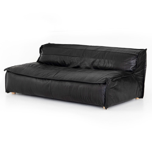HAWTHORNE SOFA-71" Aged Black, Bleached Ash