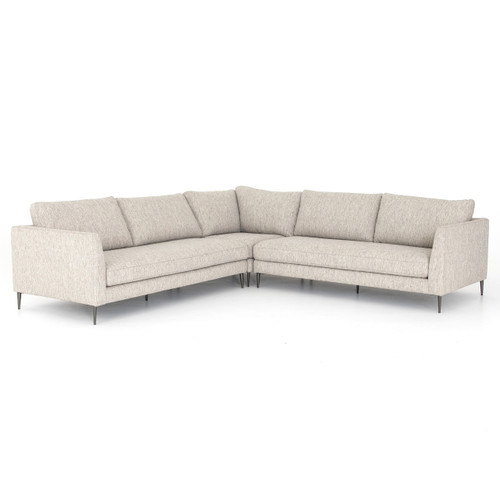 Kailor Modern Neutral Fabric Corner Sectional Sofa